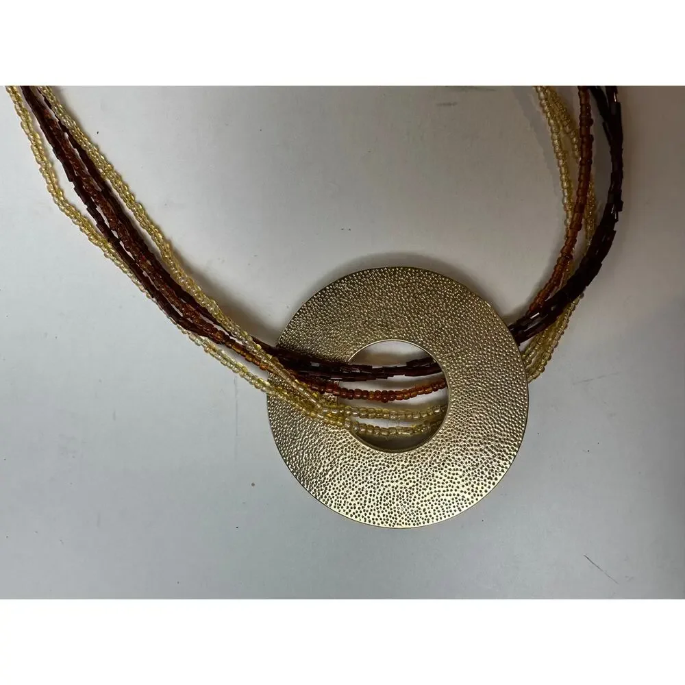 Multi Strand Disc Necklace